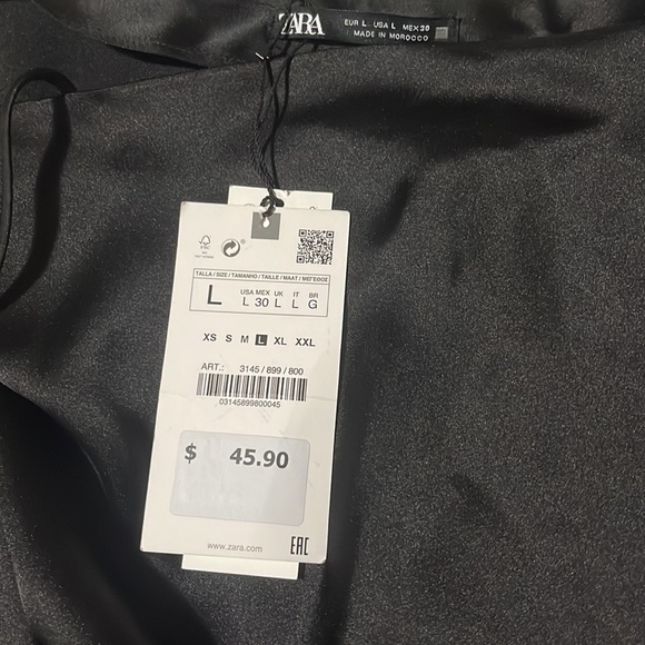 ZARA SATIN LINGERIE STYLE DRESS - Picture 11 of 11